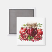 Granaatappeljam magneet   (Voorkant / Achterkant)