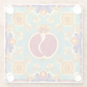 Granaatappelliefde Glazen Onderzetter (Achterkant)