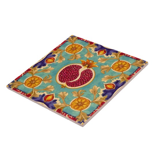 Granaatappelliefde Tegeltje (Zijkant)