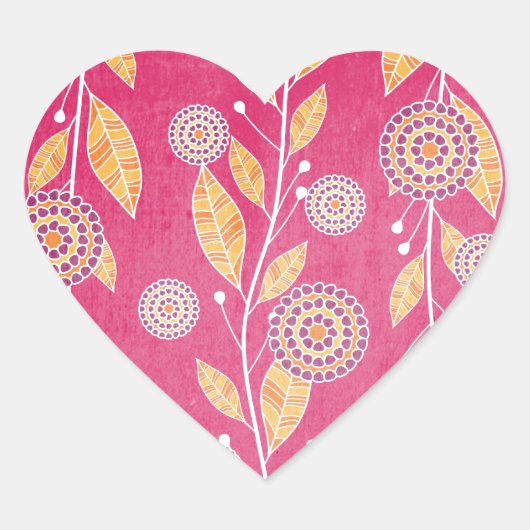 Granaatappelparadijs Hart Sticker (Voorkant)