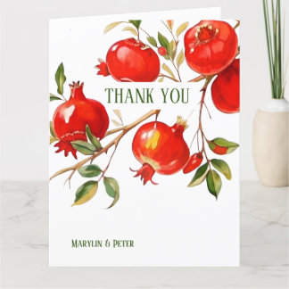 Granaatappels aquarel thema Helder kleuren Bedankkaart