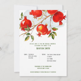 Granaatappels aquarel thema Helder kleuren Kaart
