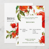 Granaatappels aquarel thema Helder kleuren Kaart (Voorkant / Achterkant)