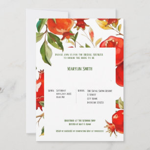 Granaatappels aquarel thema Helder kleuren Kaart