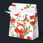 Granaatappels aquarelthema Felle kleuren Bedankdoosjes<br><div class="desc">Eenvoudig bruiloftthema met oranje heldere kleuren. U kunt op de tekst klikken en deze aanpassen. Als u vragen heeft,  stuur me dan een bericht en ik help u graag</div>