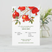 Granaatappels aquarelthema Felle kleuren Kaart (Staand voorkant)