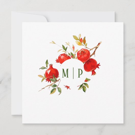 Granaatappels aquarelthema Felle kleuren Kaart (Voorkant)