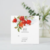 Granaatappels aquarelthema Helder kleuren Kaart (Staand voorkant)