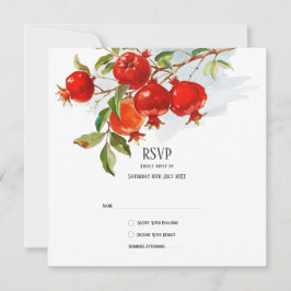 Granaatappels aquarelthema Helder kleuren Kaart