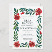 Granaatappels B'nai Bat Bar Mitzvah Aangepaste Fot Kaart (Voorkant)