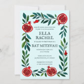Granaatappels B'nai Bat Bar Mitzvah Aangepaste Fot Kaart (Voorkant)