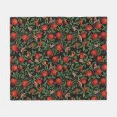 Granaatappels en Bella Moths Fleece Deken (Voorkant (Horizontaal))