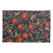 Granaatappels en Bella Moths in rood en grijs Kussensloop (Achterkant-Links)