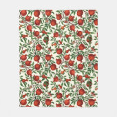 Granaatappels en Bella Moths op gebroken wit Fleece Deken (Voorkant)