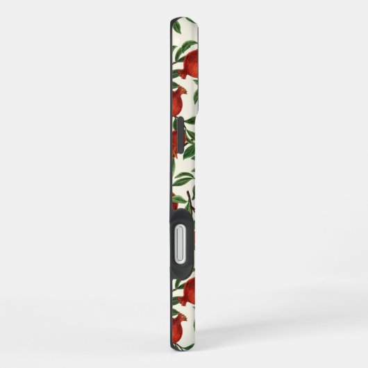 Granaatappels en Bella Moths op gebroken wit iPhone Hoesje (Rechterkant)