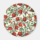 Granaatappels en Bella Moths op gebroken wit Magneet (Voorkant)