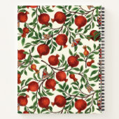Granaatappels en Bella Moths op gebroken wit Notitieboek (Achterkant)