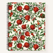 Granaatappels en Bella Moths op gebroken wit Notitieboek (Voorkant)
