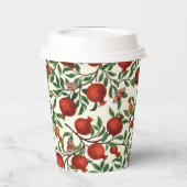 Granaatappels en Bella Moths op gebroken wit Papieren Bekers (Links)