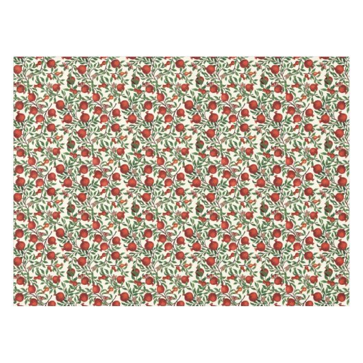 Granaatappels en Bella Moths op gebroken wit Tafelkleed (Voorkant (Horizontaal))