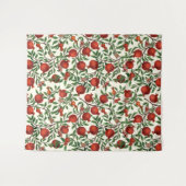 Granaatappels en Bella Moths op gebroken wit Wandkleed (Voorkant (horizontaal))