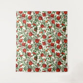 Granaatappels en Bella Moths op gebroken wit Wandkleed (Voorkant)