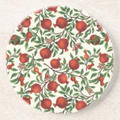 Granaatappels en Bella Moths op gebroken wit Zandsteen Onderzetter (Voorkant)