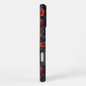 Granaatappels en kolibries / blauwe bladeren op zw iPhone hoesje (Rechterkant)