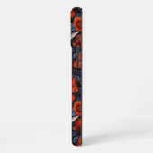 Granaatappels en kolibries / blauwe bladeren op zw iPhone hoesje (Linkerkant)