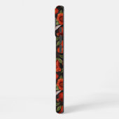 Granaatappels en kolibries / groene bladeren op zw iPhone hoesje (Linkerkant)