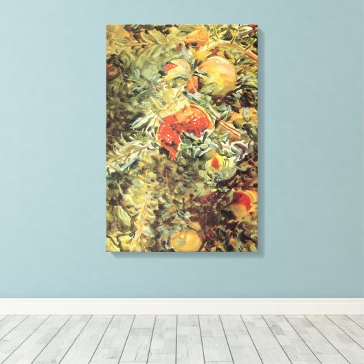 Granaatappels II door John Singer Sargent Canvas Afdruk (Insitu (Houten vloer))