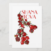 Granaatappels voor Rosj Hasjana Feestdagenkaart (Voorkant / Achterkant)