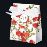 Granaatappels watercolor thema Helder kleuren Bedankdoosjes<br><div class="desc">Eenvoudig trouwthema met oranje heldere kleuren. U kunt op de tekst klikken en deze aanpassen. Als u vragen heeft,  stuur me dan een bericht en ik help u graag</div>