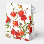 Granaatappels watercolor thema Helder kleuren Bedankdoosjes (Achterkant)