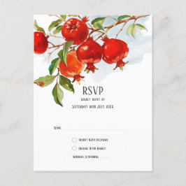 Granaatappels waterverf thema Heldere kleuren Briefkaart