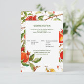 Granaatappels waterverf thema Heldere kleuren Informatiekaartje (Staand voorkant)