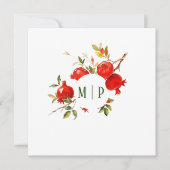 Granaatappels waterverf thema Heldere kleuren Kaart (Voorkant)