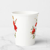 Granaatappels waterverf thema Heldere kleuren Papieren Bekers (Rechts)