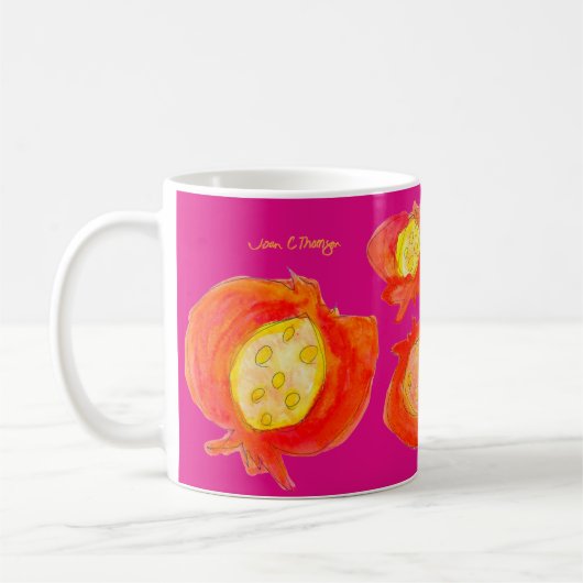 Granaatappelvreugde op Fuchsia Mok (Links)