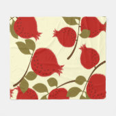 Granaatappelvruchten: Cartoon gele achtergrond Fleece Deken (Voorkant (Horizontaal))