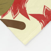 Granaatappelvruchten: Cartoon gele achtergrond Fleece Deken (Hoek)