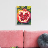 Granaatappelzaad | fruitschilderij canvas afdruk (Insitu (Woonkamer))