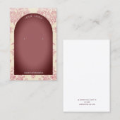  granaatboog oorbel display visitekaartje (Voorkant / Achterkant)