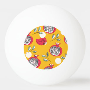 Granaatvrucht: met de hand getekend patroon. pingpongbal