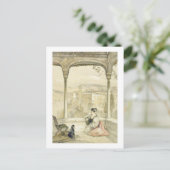 Granada (Alhambra), bord 9 van "Schetsen van Spai" Briefkaart (Staand voorkant)