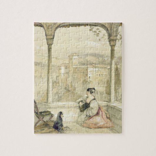 Granada (Alhambra), bord 9 van "Schetsen van Spai" Legpuzzel (Verticaal)