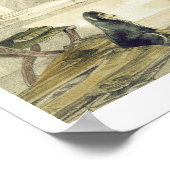 Granada (Alhambra), bord 9 van "Schetsen van Spai" Poster (Hoek)