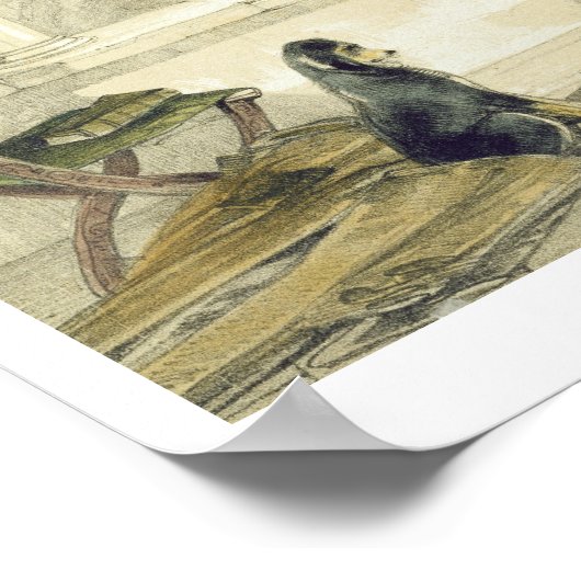 Granada (Alhambra), bord 9 van "Schetsen van Spai" Poster (Hoek)