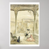 Granada (Alhambra), bord 9 van "Schetsen van Spai" Poster (Voorkant)