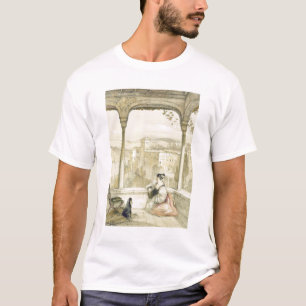 Granada (Alhambra), bord 9 van "Schetsen van Spai" T-shirt
